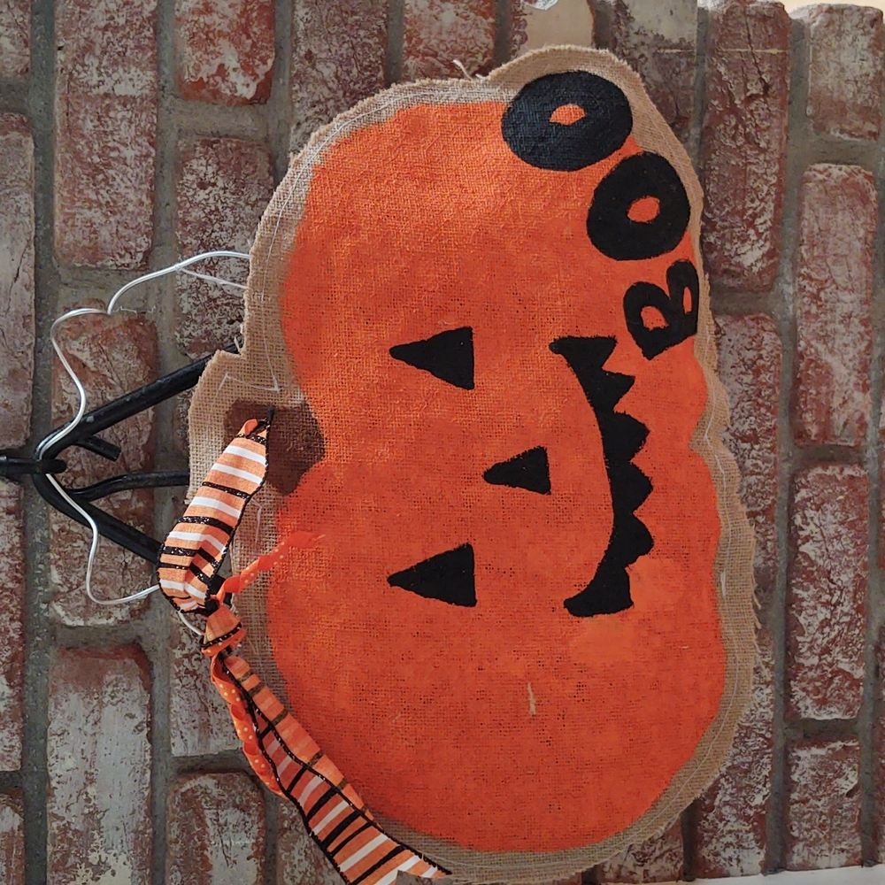 Pumpkin Boo Halloween Burlap Door/ Wall  Decoration 🎃